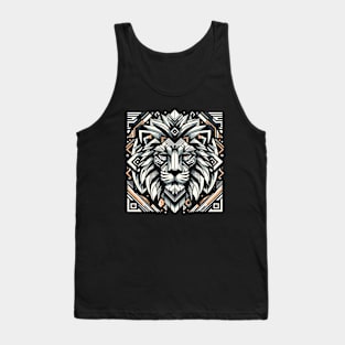 Abstract Animal Lion 4 Tank Top